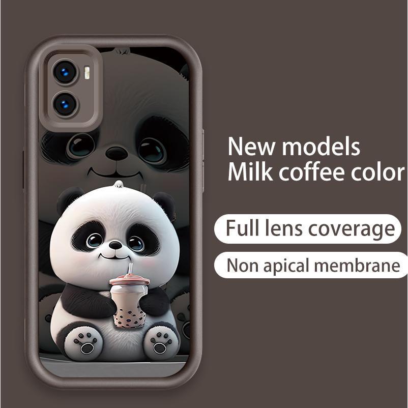 Vỏ Cho VIVO Y15S Y15A Y01 Vỏ Điện Thoại Mềm Cầm Tay Silicon Hoạt Hình TPU Cặp Đôi Gấu Trúc Mắt Thiên Thần Ốp Lưng Chống Sốc