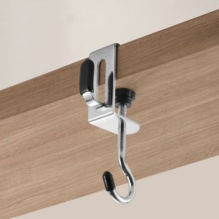 SENRTY 2 Móc treo cạnh bàn bằng thép không đục lỗ, móc đôi ba lô/tai nghe tháo rời di động