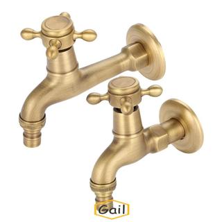Vòi tay cầm đơn GAIL, Vòi nước treo tường dài, Cần cẩu phong cách châu Âu Vòi đồng thau cổ cho máy giặt