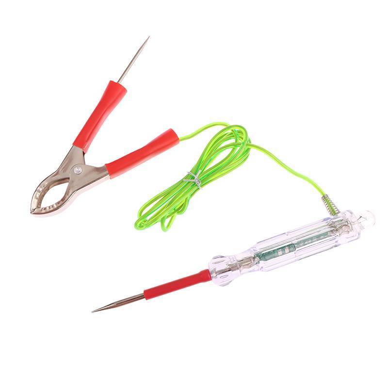 Newsmallbrains Sáng Tạo Và Thiết Thực 6-24V Đèn Thử Với Đầu Phun Kép 47 Inch Chống Đông Dây Cá Sấu Kẹp Ô Tô LED Circuit Test NSB