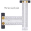 Thước đánh dấu NOTE1, Thước đo lỗ chữ T 200mm 300mm, Dụng cụ đánh dấu hình chữ T bằng bạc di động Bố trí chính xác
