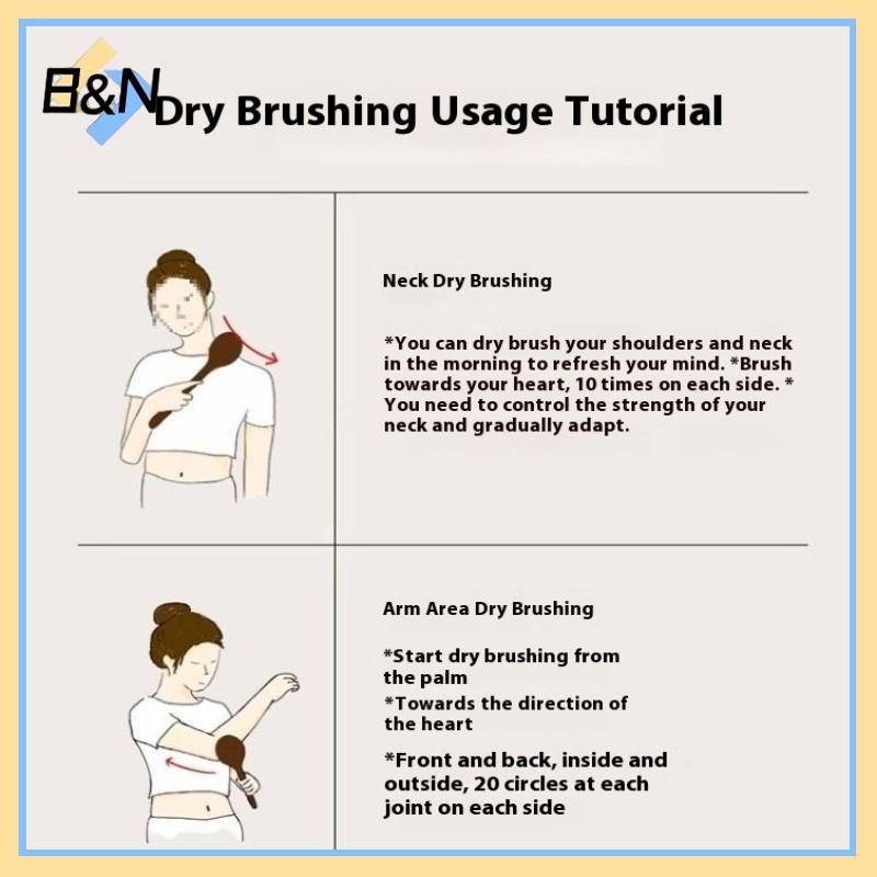 Bàn chải tắm B & N Bàn chải tắm Bàn chải tắm Da khô Cơ thể Mềm mại Lông tự nhiên Dụng cụ chăm sóc Máy mát xa lông mềm tự nhiên Tay cầm PE.