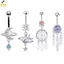 Nhẫn rốn xuyên barbell thép không gỉ sáng bóng hình trái tim - Phụ kiện body piercing thời trang dành cho nữ