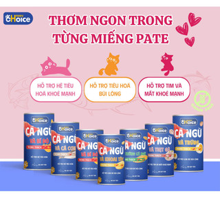[ 6 - 12 - 24 Lon ] Pate Cho Mèo HAPPY CHOICE Lon 400g - 100% Thịt Thật, Hỗ Trợ Tiêu Hóa & Búi Lông