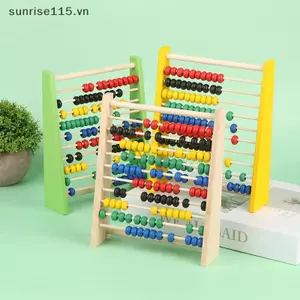 SRVN Toán học Bàn tính bằng gỗ Đồ chơi giáo dục cho trẻ 3-6 tuổi Xe lửa phối hợp tay mắt.