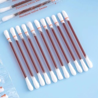 Hộp 50 que tăm Bông Iốt Iốt Khử Trùng Làm Sạch Vết Thương Chăm Sóc Sức Khỏe Dùng Một Lần SUNN0