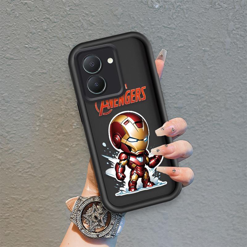 Áp dụng cho VIVO Y03 Y03T Y18 Y18S 4G Y28S Vỏ điện thoại mềm bằng silicon hoạt hình TPU Captain America Iron Man Angel Angel Eye Ốp lưng chống sốc