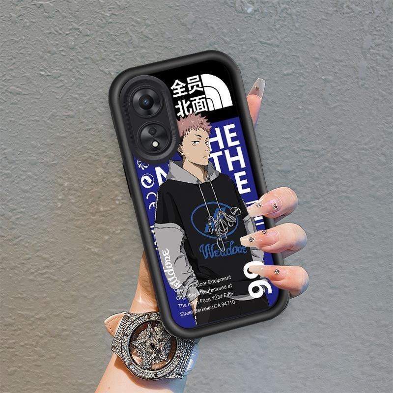 Ốp Lưng Cho OPPO A17 A17K A18 A38 A58 A60 4G Phim Hoạt Hình Silicon Mềm Đáng Yêu Ốp lưng TPU Jujutsu Kaisen Anime Mắt Thiên Thần Chống Sốc Ốp Lưng