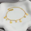 Vòng tay thép titan mạ vàng 18K với thiết kế bướm và tua rua màu sắc thời trang dành cho nữ