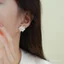 Vòng tai ngọc trai tự nhiên nước ngọt, bạc kim thời trang, phù hợp mùa hè - TRA0