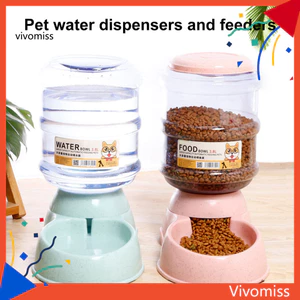 Đài phun nước cho thú cưng tự động 3,8l cho chó mèo – Bát đựng thức ăn có sức chứa bằng nhựa Thiết kế bền bỉ Dễ sử dụng để cho thú cưng ăn và dưỡng ẩm nước cho thú cưng