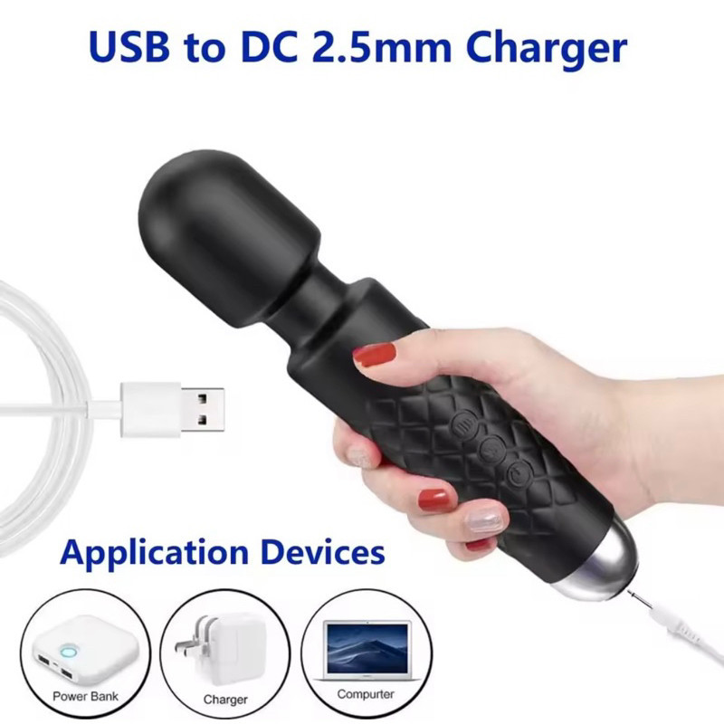 CP19 - Dây cáp sạc USB 2.5mm cho máy rung rửa mặt tẩy da chết cáp
