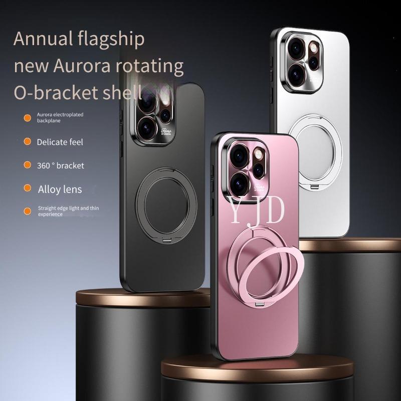 Ốp lưng mạ điện Honor 600 Pro 360°Ốp điện thoại chống rơi giá đỡ xoay