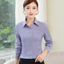 Áo sơ mi nữ màu tím dài tay, phù hợp làm việc