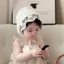 PYCOU Bé Bonnet, Hoa Thêu Ruffle Viền Mũ Sơ Sinh, Lưới Chụp Ảnh Chống Đỡ Ren Hoa Trẻ Sơ Sinh Mũ Công Chúa