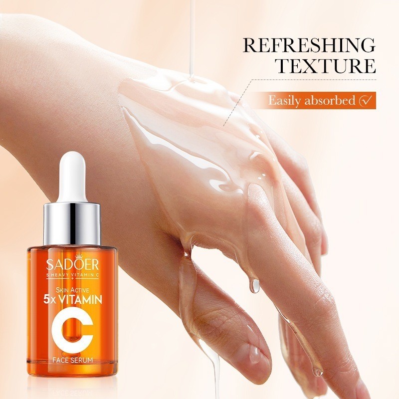 Serum Vitamin C 5X Cao Cấp SADOER - Mờ Thâm Nám, Dưỡng Trắng & Phục Hồi Da, Chống Lão Hóa, 30ml Chính Hãng