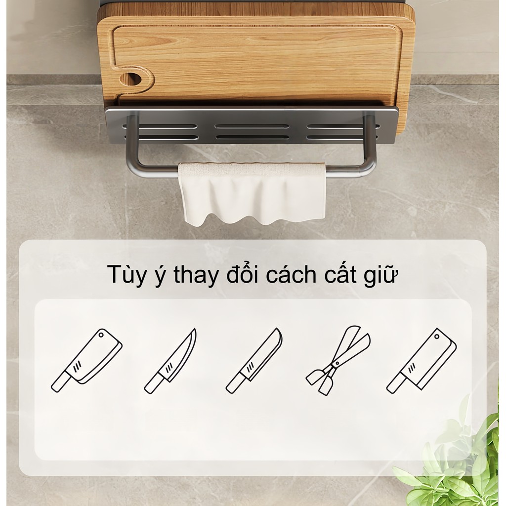 Giá để dao đa năng, có thể treo tường hoặc để bàn, chất liệu thép carbon cao cấp, không bao giờ gỉ