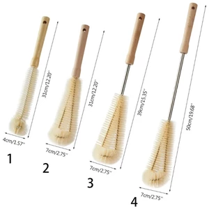 Cọ Vệ Sinh Bình Nước / Cà Phê / Các Loại Chai, Có Cán Bằng Gỗ Hình Tiện Dụng