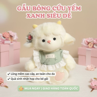 Búp Bê Sang Trọng Cừu Dễ Thương Mềm Mại Cao Cấp Lông Ngủ Đồng Hành Quà Tặng Sinh Nhật Bé Gái Trắng