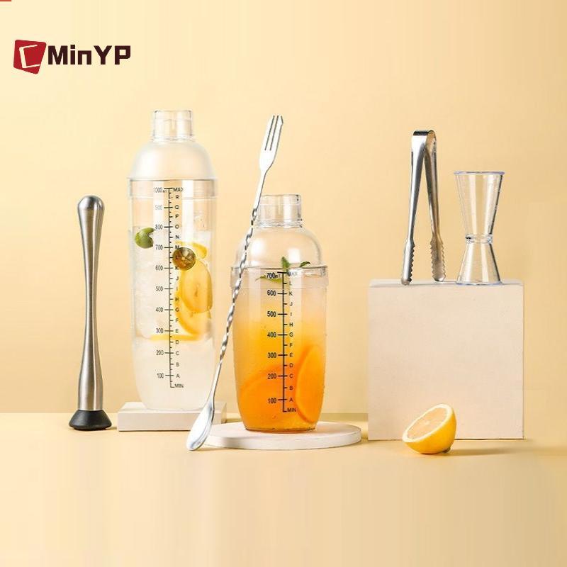 CMinYP 3 / 5 / 7 Chiếc Cotail Shaker Set Cotail Shaker Và Đo Jigger Bộ Đồ Uống Hỗn Hợp Dụng Cụ Lắc Tay Cho Bartending Và Home Bar Glory