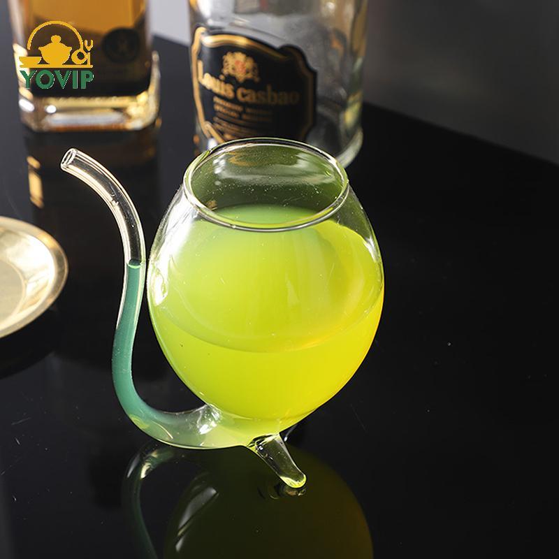 YOVIP Whisky Thủy Tinh Chịu Nhiệt Suing Juice Sữa Uống Ống Hút Cốc Sáng Tạo Kính Cao Cấp Cốc Thủy Tinh VN