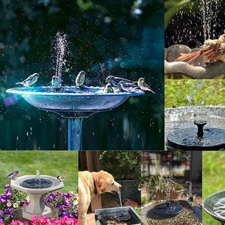 Máy bơm đài phun nước năng lượng mặt trời Máy bơm chim nổi Vườn ao Đài phun nước IP65 4 vòi phun nước chống mưa