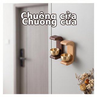 Vintage Gỗ Đồng Gió Chuông Cửa Từ Trang Trí Phong Cách Nhật Bản Nhà Vườn Quà Tặng