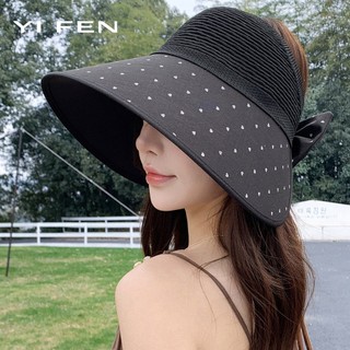 YIFEN Nón Chống Nắng Nữ Vành Rộng Hở Chóp - Mũ Đi Biển Leo Núi Kháng Tia UV Thời Trang Mùa Hè Mới