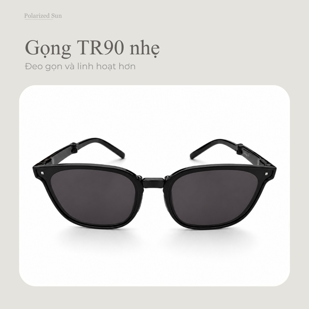 Lensscape Kính mát phân cực gập gọn gọng TR90 dễ mang theo dùng ban ngày