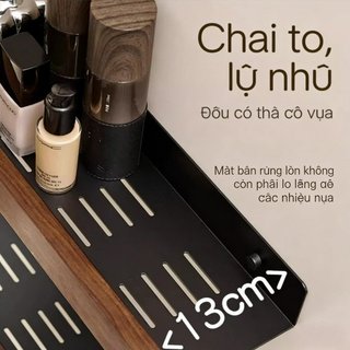 Kệ phòng tắm quả óc chó treo tường Thép Carbon Chống gỉ Chống ẩm Lưu trữ tải trọng mạnh