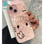 Ốp Lưng Cho Iphone 16 13 15 11 12 14 Pro Max XS X XR Max 8 7 16 14 15 Plus SE 2020 Bìa vải xếp nếp HelloKitty dễ thương