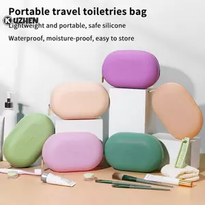 KUZHEN Di Động Dung Tích Lớn Silicon Túi Đựng Mỹ Phẩm Mềm Chống Thấm Nước Túi Bảo Quản Mỹ Phẩm Chống Ẩm Túi Rửa Cho Gia Đình Du Lịch HOT