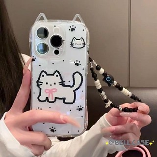 Ốp lưng IPhone 17 16 15 14 13 12 11 Pro Max XRXSMax 78 Plus Dễ thương trắng mèo trường hợp điện thoại