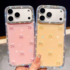 Ốp điện thoại nơ nhỏ sành điệu cho iPhone 17 Pro Max, 16 Pro Max, 15 Pro Max, 14 Pro Max, 13, 12 – bìa cứng chống sốc