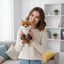 THEGIRL8B Đồ chơi sang trọng nằm, Thiết kế thực tế Chất liệu mềm Mô phỏng Plushie, Phong cách đáng yêu dễ thương Kết cấu lông tơ Xuất hiện giống như thật Quà tặng sinh nhật Kawaii Plushie