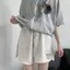 Quần short thường ngày thêu dễ thương ngọt ngào dành cho nữ dáng rộng thon gọn hơn nhìn rộng năm ngón