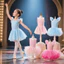 METUBE Váy múa ba lê bé gái, Váy hoàng tử Dây đeo chéo Ballet TuTu Dress, Đầm khiêu vũ dự tiệc ngắn tay Sequin chuyên nghiệp