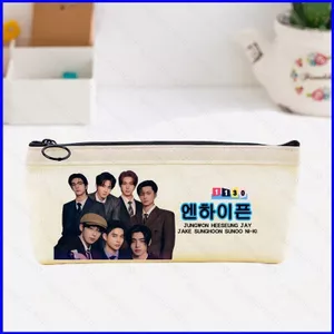 SQ3 ENHYPEN JUNGWON JAY JAKE NI-KI Star ngoại vi Hộp đựng bút chì sinh viên Túi đựng bút chì dung tích lớn Văn phòng phẩm Ba