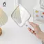 1 Gương Vuông Mini Cầm Tay Để Bàn Mỹ Phẩm Gương Trang Điểm Du Lịch Kim Loại Di Động Gương Làm Đẹp Mới