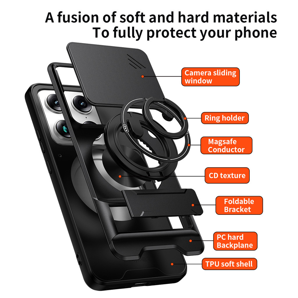 Ốp điện thoại đa chức năng sang trọng Thích hợp cho Motorola Signature 5G Lanyard 360°Giá đỡ vòng có vỏ máy ảnh Vỏ bảo vệ toàn diện chống sốc