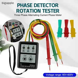 Bigapple 3 pha Thay đổi dòng điện Máy đo pha Máy dò pha Máy kiểm tra xoay Chỉ báo pha Kỹ thuật số Chỉ báo sắp xếp pha RDG