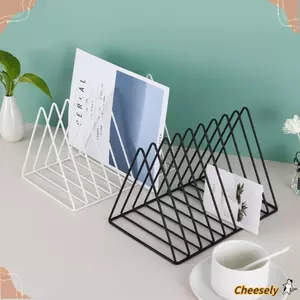 Hộp sách tam giác CHEESELY, Kệ lưu trữ tạp chí sách, Iron Art Ins Style Sinh viên Văn phòng phẩm Người tổ chức Hộ gia đình