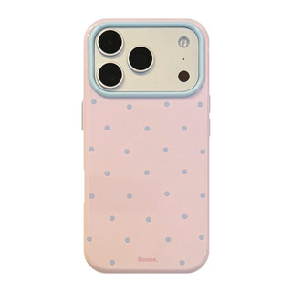 Ốp Điện Thoại Polkadots Cô Gái Hàn Quốc Cho iPhone 17ProMax 17Pro 17 16ProMax 16Pro 16 15ProMax 15Pro 15 14ProMax 14 13ProMax 13 Apple iPhone Case Chống Rơi Macaron Mềm TPU Hồng Xanh
