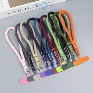 E-WOITD Có Thể Điều Chỉnh Đa Năng Bện Ngắn Điện Thoại Di Động Dây Đeo Dây Xích Treo Vòng Có Miếng Dán Dây Đeo Cổ Tay Điện Thoại Di Động Có Thể Tháo Rời E-WOITD