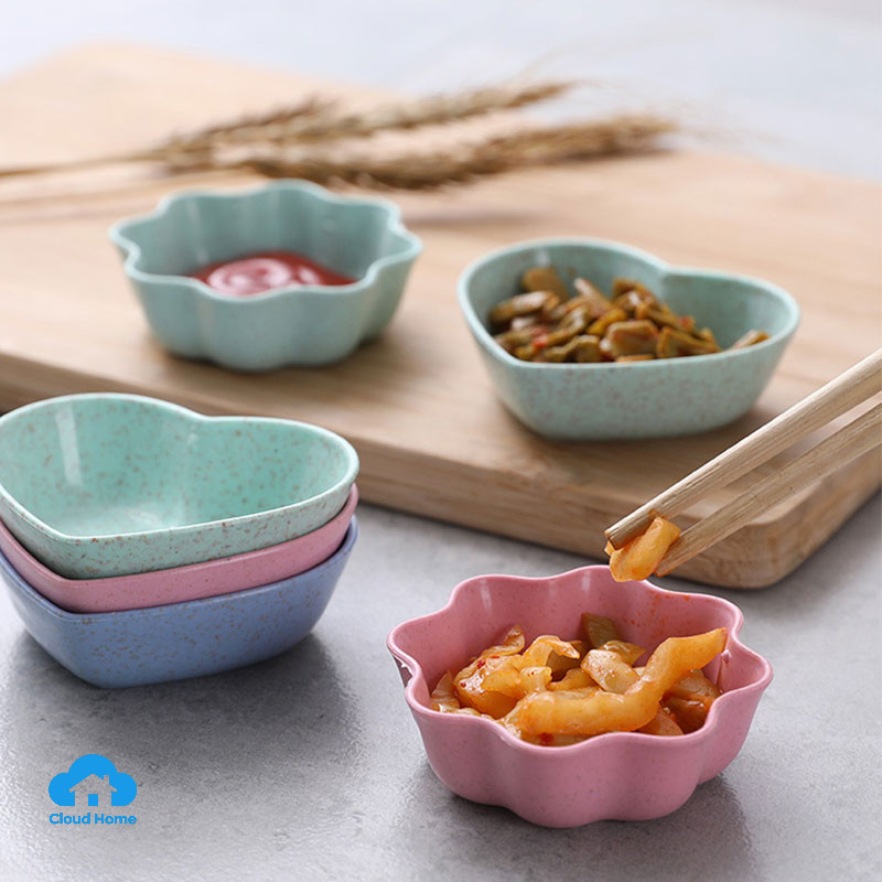 🌤️COD🌤️Bát ăn dặm lúa mạch kiểu Nhật mini hình hoa lá xinh xắn dễ thương