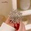 AqToCna Thời Trang Chân Quyến Rũ Xoay Được Spinner Pha Lê Kim Cương Giả Thổ Cẩm Bông Tuyết Thổ Cẩm Chân Cho Nữ Trang Sức Cưới Thổ Cẩm Phụ Kiện AqToCna
