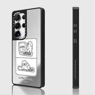 CASECASE X WORK is OVER Case Matte Black & Sliver Mirror Vỏ hút từ tính Samsung Galaxy S26 S25 S24 S23 Ultra Plus Mặt sau cứng có hộp khắc logo
