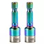 BORAGETE 1 / 5 Cái Tay tuốc nơ vít khí nén, Ổ cắm đầy màu sắc 8mm loại kẹp, Ổ cắm chuôi lục giác chống mài mòn đa năng Độ cứng cao không từ tính cho tuốc nơ vít khí nén