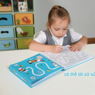 Montessori Sách bài viết có thể tái sử dụng Trẻ em Học số Dấu vết Vẽ Xóa Thực hành Đồ chơi giáo dục