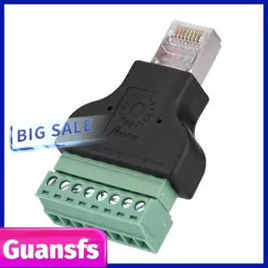 Guansfs Guansfs Drfeify Nhỏ Gọn Chất Lượng Tinh Tế RJ45 Nam Đến 8 Pin Vít Đầu Nối Bộ Chuyển Đổi Balun Bộ Chuyển Đổi AV Với Độ Ổn Định Và Độ Tin Cậy